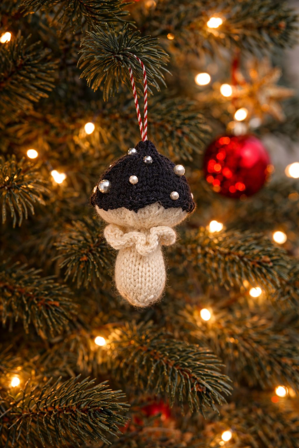 Knitting Pattern Christmas Ornament Fly Agaric