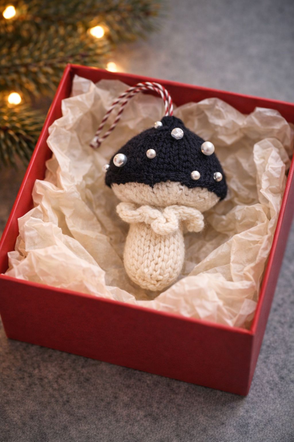 Knitting Pattern Christmas Ornament Fly Agaric