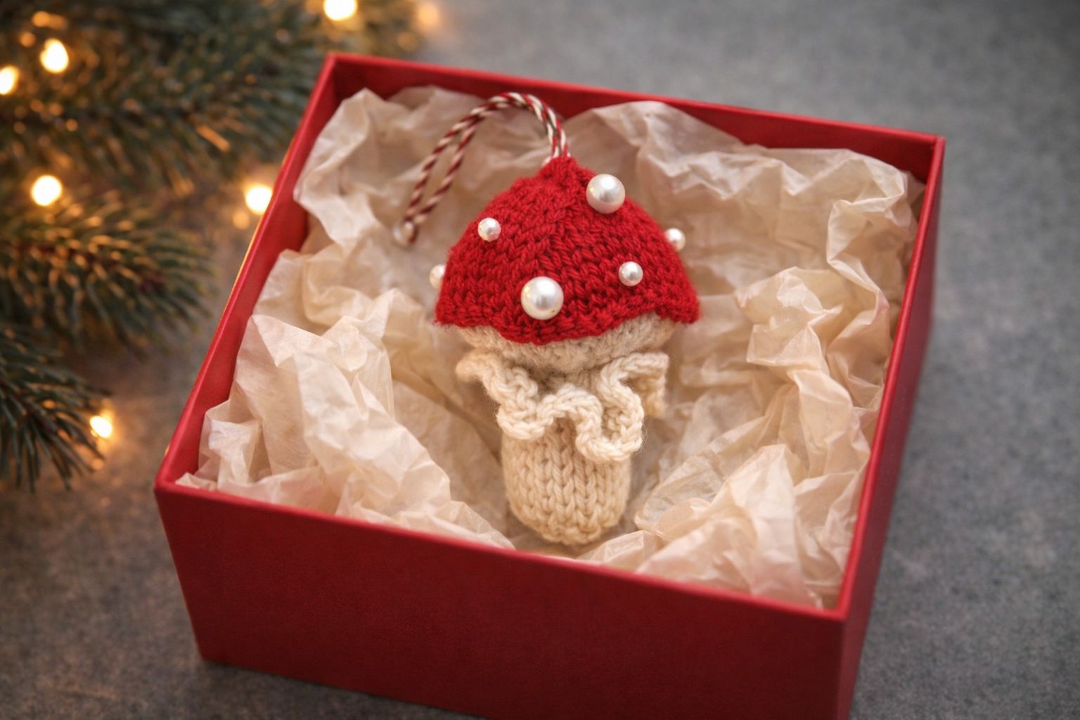 Knitting Pattern Christmas Ornament Fly Agaric