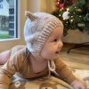 Ozoknit Baby bonnet hat with earflaps knitting pattern for newborns and babies Ozoknit Baby bonnet hat with earflaps knitting pattern for newborns and babies